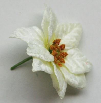 白い造花のミニリース