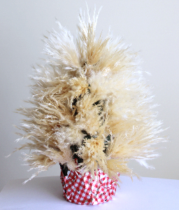 パンパスグラスで作るクリスマスツリー 2種類(作り方・材料)