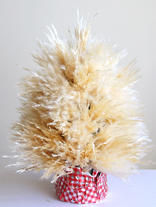 パンパスグラスで作るクリスマスツリー 2種類(作り方・材料)