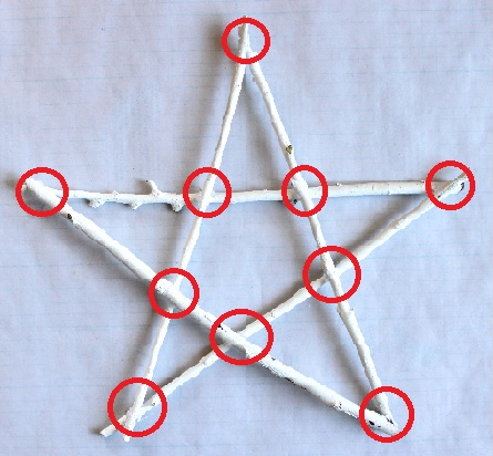 星形クリスマスリースの作り方・材料