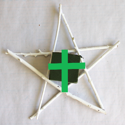 星形クリスマスリースの作り方・材料