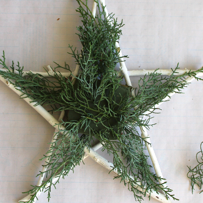 星形クリスマスリースの作り方・材料