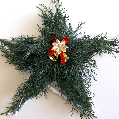 星形クリスマスリースの作り方・材料