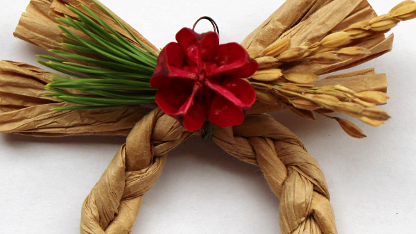 超ミニお正月飾り風リース（作り方・材料）