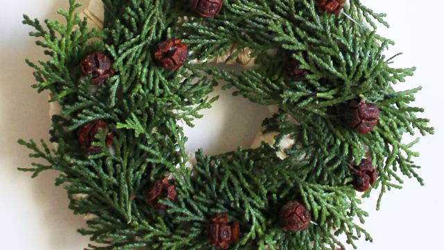 ヒノキのミニリースの作り方・材料