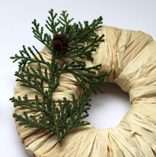 ヒノキのミニリースの作り方・材料