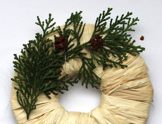 ヒノキのミニリースの作り方・材料