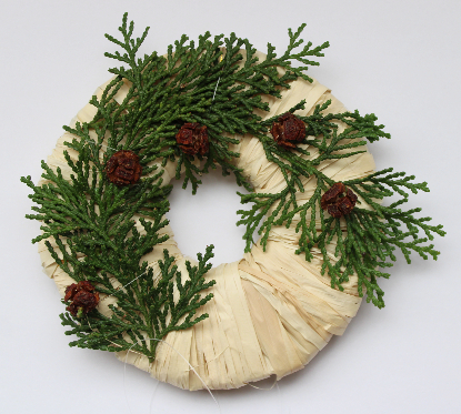 ヒノキのミニリースの作り方・材料