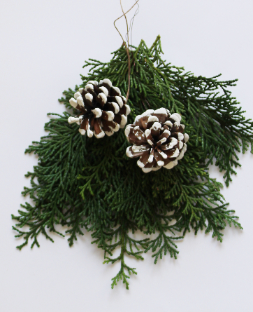 ヒノキのミニスワッグ（作り方・材料）