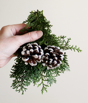 ヒノキのミニスワッグ（作り方・材料）