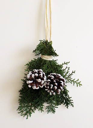 ヒノキのミニスワッグ（作り方・材料）