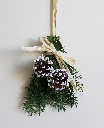 ヒノキのミニスワッグ（作り方・材料）