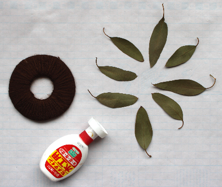 ユーカリの葉のミニリースの作り方・材料