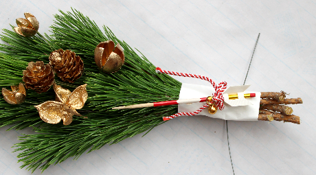 松のお正月スワッグ（作り方・材料）