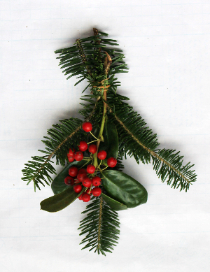 クリスマスミニスワッグ（作り方・材料）