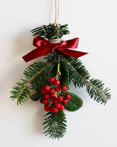 クリスマスミニスワッグ（作り方・材料）
