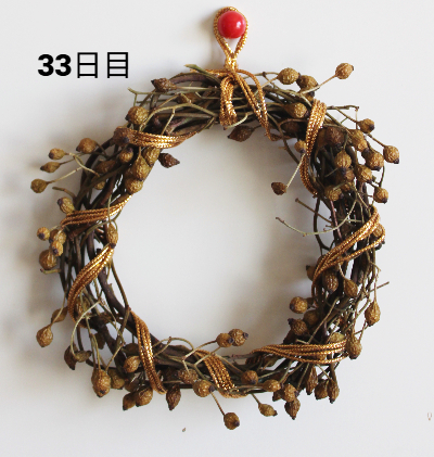野ばらを丸めただけのミニリースの作り方・材料