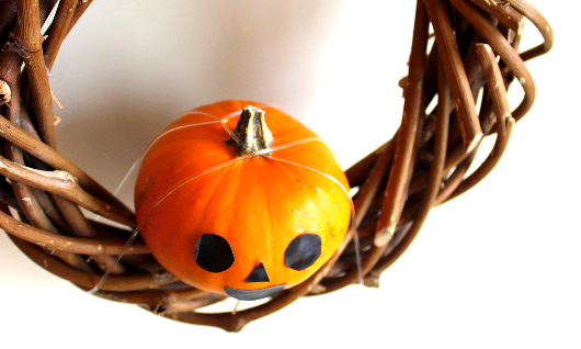 ハロウィンかぼちゃとユーカリのリースの作り方・材料