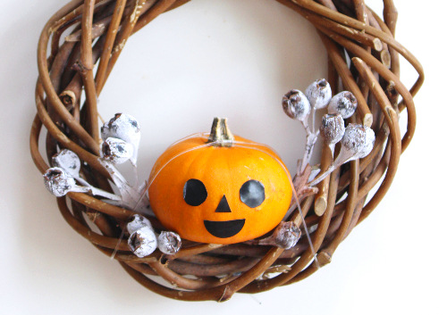 ハロウィンかぼちゃとユーカリのリースの作り方・材料