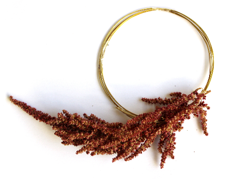 ケイトウのミニリースの作り方・材料