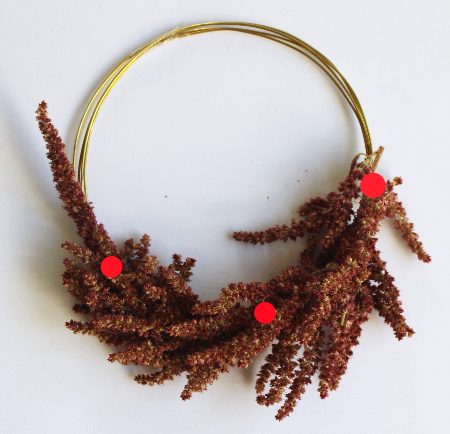 ケイトウのミニリースの作り方・材料