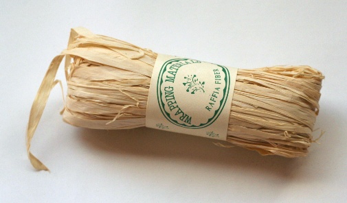 ヒノキとラフィアリボンのミニリースの作り方・材料