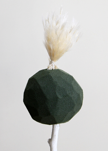 パンパスとリンゴのトピアリ（作り方・材料）