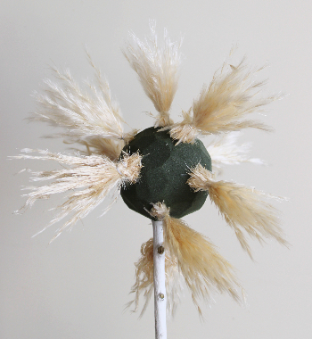 パンパスとリンゴのトピアリ（作り方・材料）